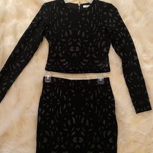 Black Fitted Two Piece